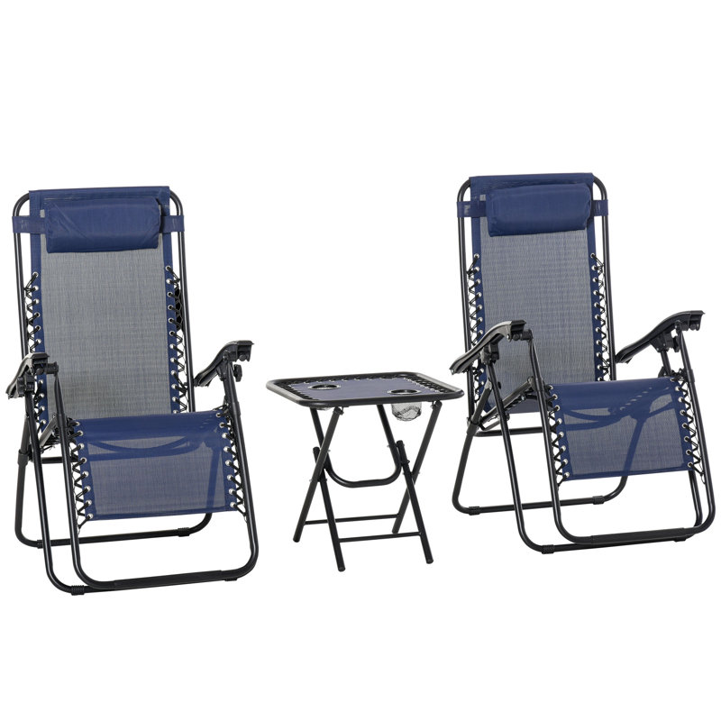 Outsunny 63'' Long Reclining Chaise Lounge Set & Reviews Wayfair Canada